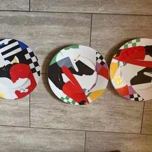 Vintage trio rare Mikasa super strong fine China Mannequin charger plate, Japan